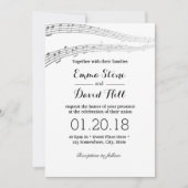 Music Notesエレガントミュージカル結婚 招待状 (正面)