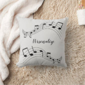 Music Notesスタイリッシュトレンディークール パーソナライズされた クッション (ブランケット)