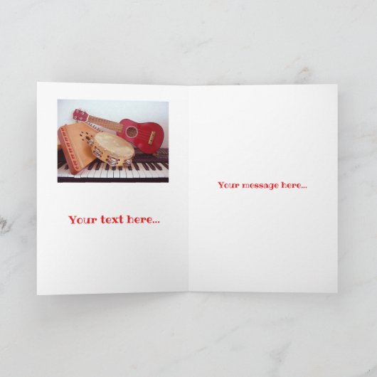 MUSIC NOTESノートカード カード (内部)