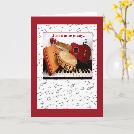 MUSIC NOTESノートカード カード (黄色い花)