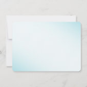 Music Notesブルーと金ゴールドフラットサンキュー 招待状 (裏面)