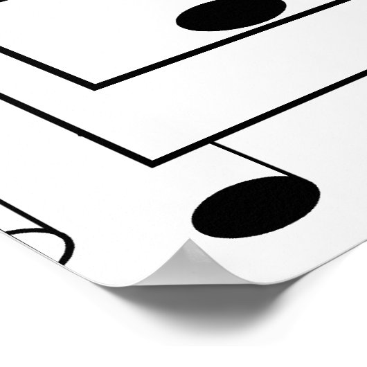 Music Notesプリント ポスター (角)