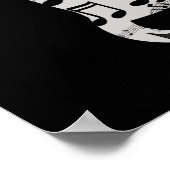 Music Notes猫好き – ミニマルミュージシャン ポスター (角)