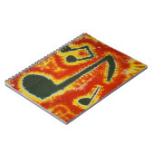 Music Notes絞り染め ノートブック (左側)