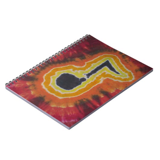 Music Notes絞り染め ノートブック (左側)