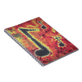 Music Notes絞り染め ノートブック (右側)