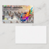 Music Notes Headphones | Sound Board Mixer 名刺 (正面/裏面)