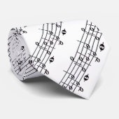 Music Notes In Black And White ネクタイ (ロール)