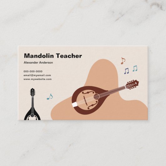 Music Notes - Mandolin Teacher  名刺 (正面)