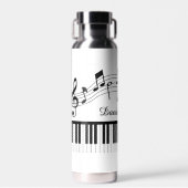 Music Notes Piano Personalized Custom Colors ウォーターボトル (正面)
