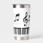 Music Notes Piano Personalized Custom Colors 保温保冷タンブラー (右面)