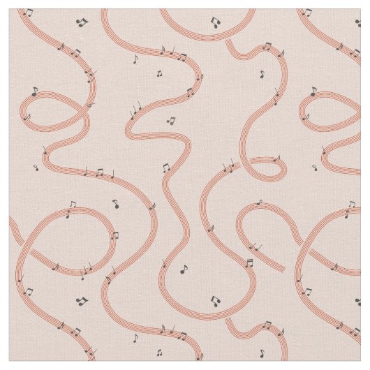 Music Notes Sign additional Pink ファブリック (クローズアップ)