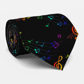 Music Notes Symbols Colorful  ネクタイ (ロール)