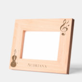 Music Notes Violin Personalized レーザー彫刻フレーム (左)