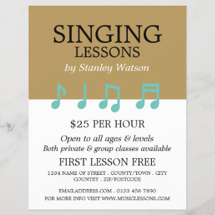 Music Notes、Vocalist Lessons 広告's チラシ