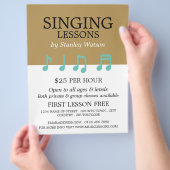Music Notes、Vocalist Lessons 広告's チラシ (手)