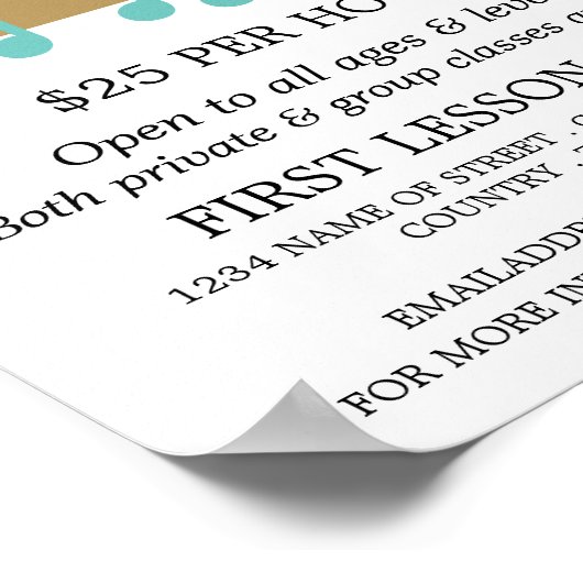 Music Notes、Vocalist Lessons 広告's ポスター (角)