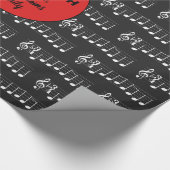Music Notes We Wish You A Merry Christmas Chords ラッピングペーパー (角)