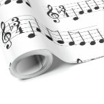 Music Notes We Wish You A Merry Christmas Chords ラッピングペーパー<br><div class="desc">和音、音楽ノート我々は喜ぶクリスマス、ミュージカルクリスマスエレガントブラックとホワイトのクリスマスプレゼントラッピング紙とブラックとレッドの文字とカスタムし、エリザベス愛とウィリアムズ家族は、文字を変更または削除することができます</div>