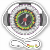 Music of Life Contourステッカー シール (正面)