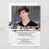 Music On Photo 遊 Graduation招待状 招待状 (正面/裏面)