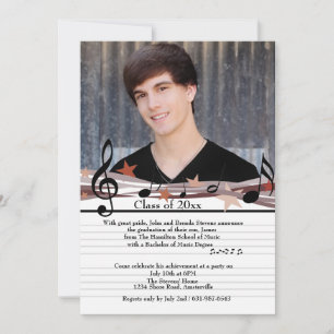 Music On Photo 遊 Graduation招待状 招待状