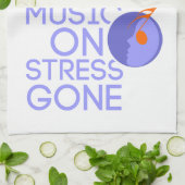music on stress gone キッチンタオル (折り畳み)