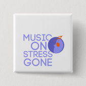 music on stress gone 缶バッジ (正面)