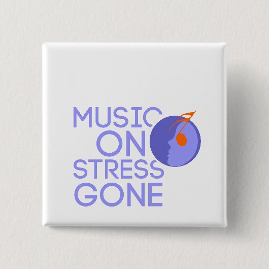 music on stress gone 缶バッジ (正面)