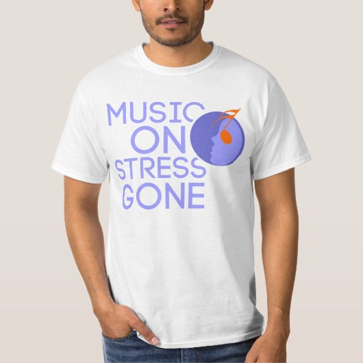MUSIC ON STRESS GONE Tシャツ (正面)