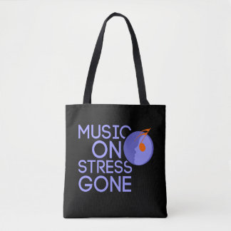 music on stress gone tote bag トートバッグ