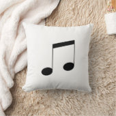 Music One Black Beam Note クッション (ブランケット)