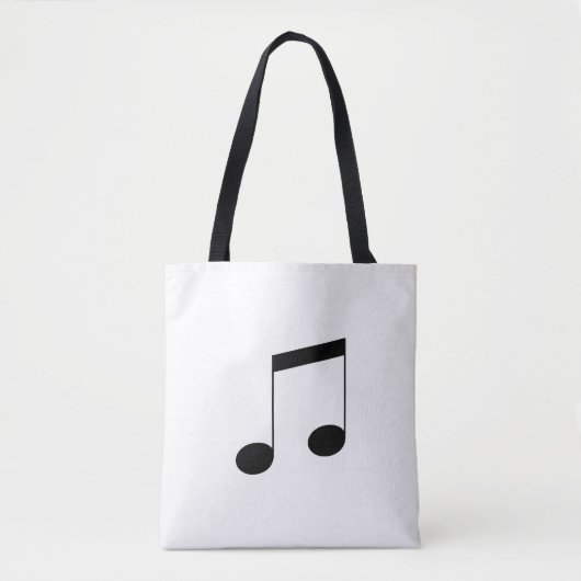 Music One Black Beam Note トートバッグ (正面)