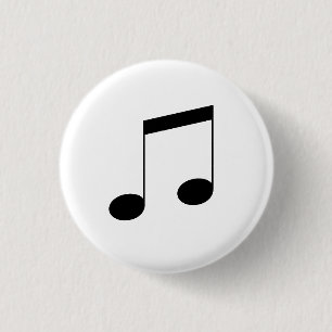 Music One Black Beam Note 缶バッジ