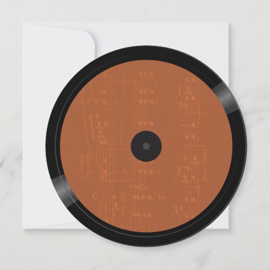 Music Our 素晴らし Hitsレトロヴィンテージ秋の結婚式 招待状 (裏面)