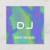 Music Party DJs Singer Songwriter QR Code スクエア名刺 (正面)