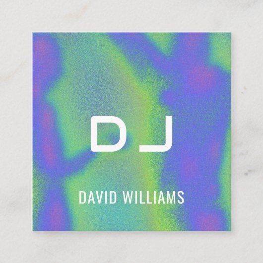 Music Party DJs Singer Songwriter QR Code スクエア名刺 (正面)