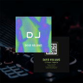 Music Party DJs Singer Songwriter QR Code スクエア名刺