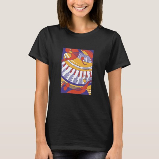 Music  Piano Prints for Living Room Tシャツ (正面)