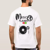 MUSIC PLANET公式メンズベーシックTシャツ Tシャツ (裏面)
