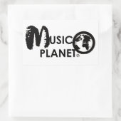 MUSIC PLANET矩形ステッカー 長方形シール (バッグ)