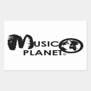 MUSIC PLANET矩形ステッカー 長方形シール