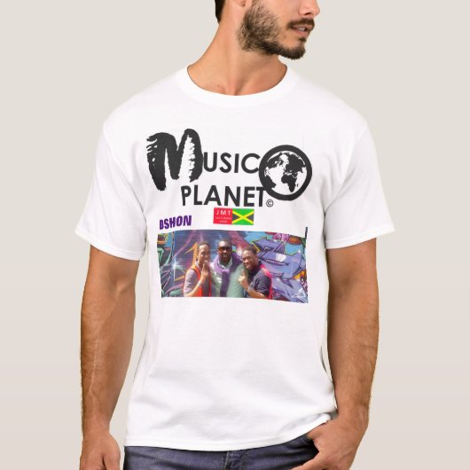 MUSIC PLANET DSHONメンズベーシックTシャツ Tシャツ (正面)