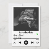 Music Playerアルバムカバー写真の曲日付を保存 招待状 (正面)