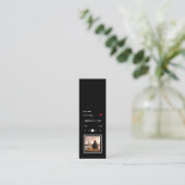 Music Playerアーティストと曲のブックマークカード スキニー名刺 (スタンド正面)