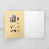 Music player personalized couple love q r code tex カード (内部)