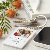 Music Player Photo Frame Personalized BFF Keychain キーホルダー (正面右)