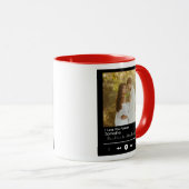 Music Player Valentines Day Add Title, Name Photo マグカップ (正面右)