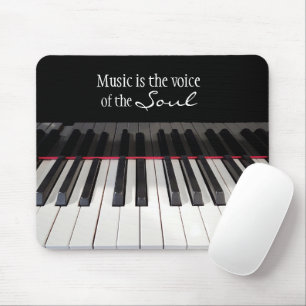 Music Quote on Piano Keyboard マウスパッド