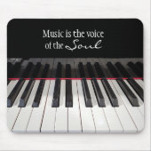 Music Quote on Piano Keyboard マウスパッド (正面)